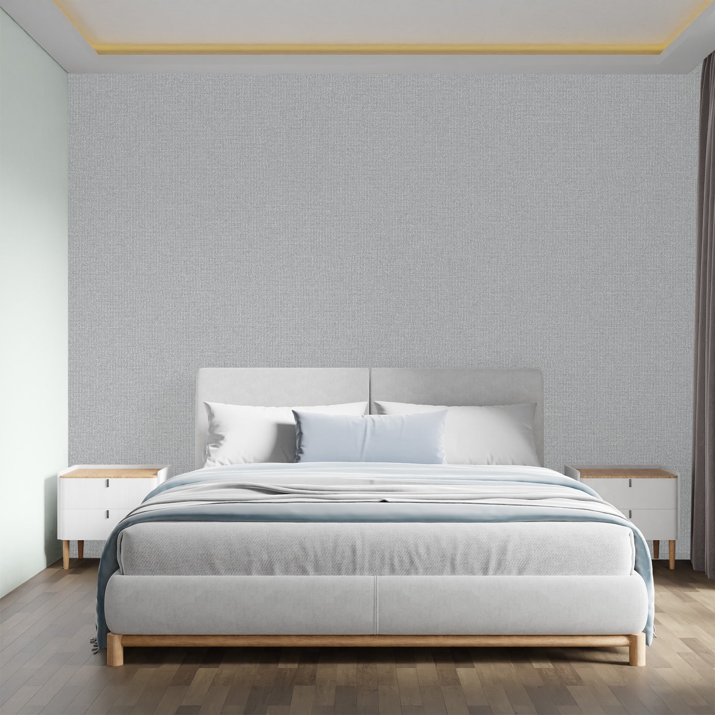 Textured Wallpaper Solid in Grey