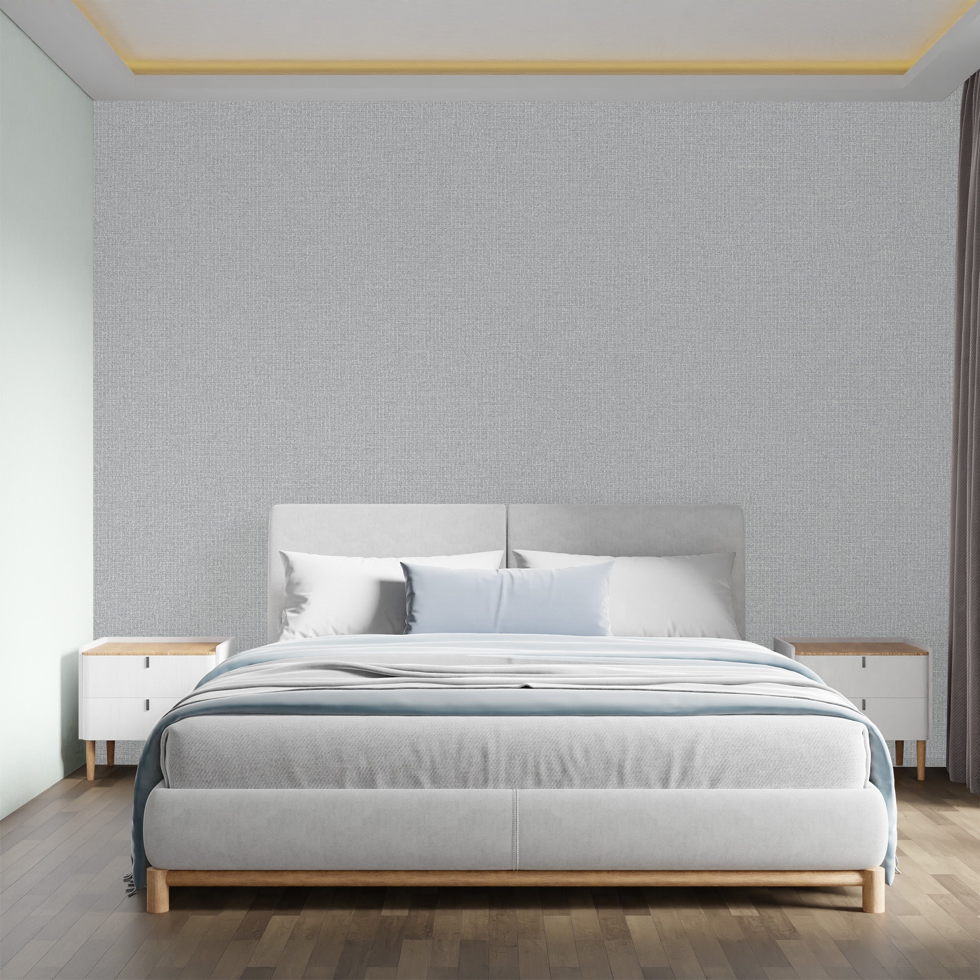 Textured Wallpaper Solid in Grey