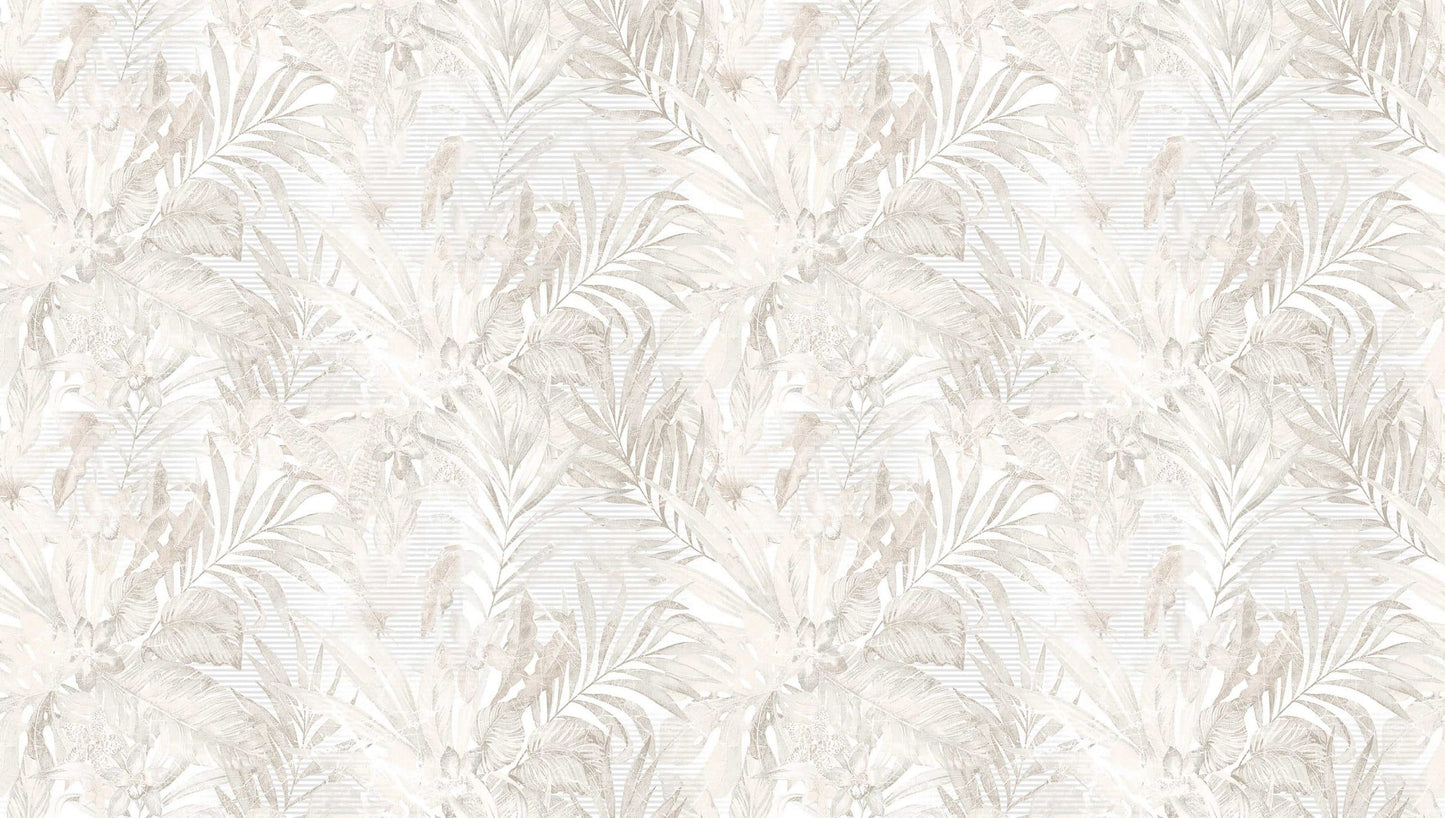 Textured Wallpaper Floral in Cream