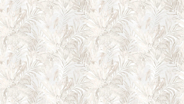 Textured Wallpaper Floral in Cream