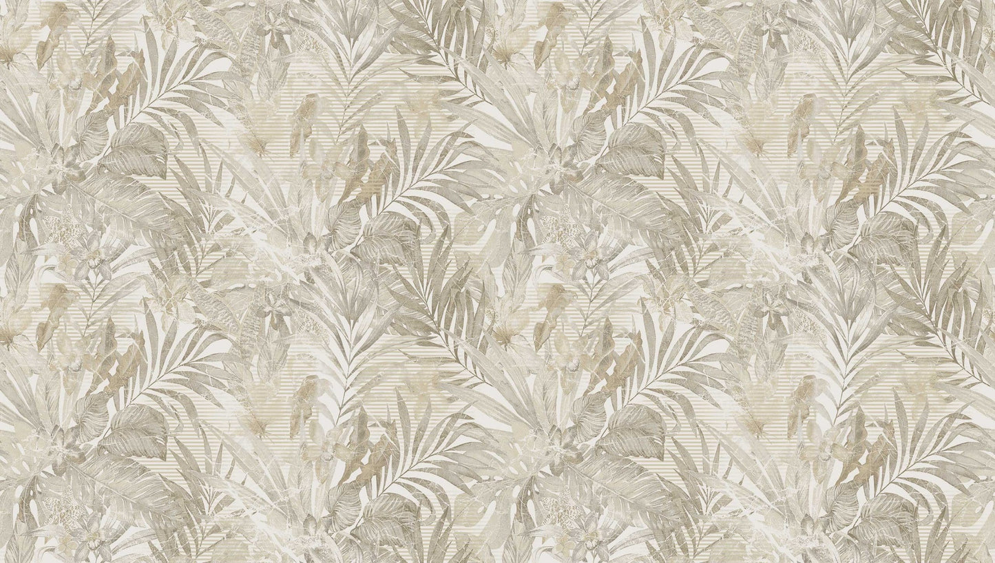 Textured Wallpaper Floral in Beige