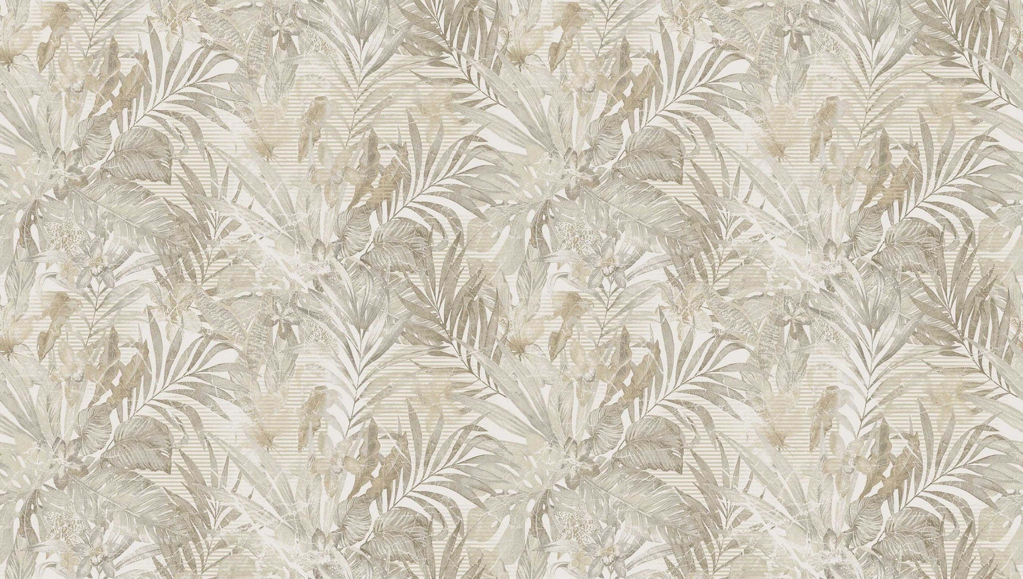 Textured Wallpaper Floral in Beige