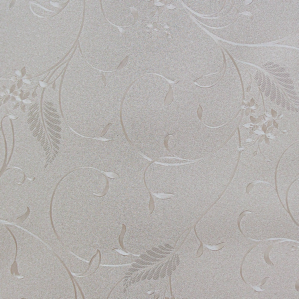 Abstract Shining Silver, Light Brown Vines Peel and Stick Self Adhesiv