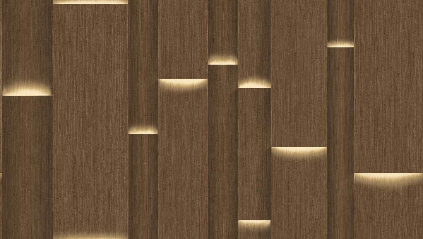 Textured Wallpaper Wood|Rustic in Brown