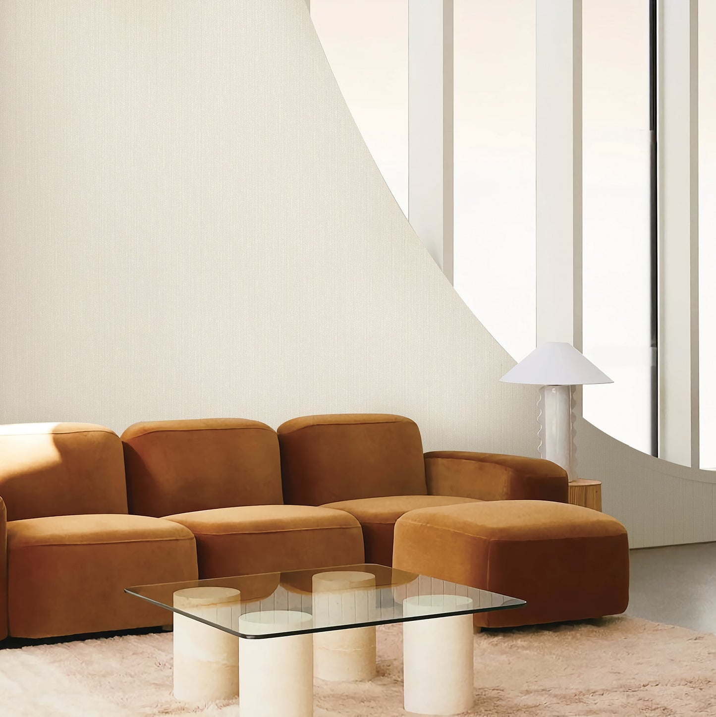 Textured Wallpaper Abstract in Cream