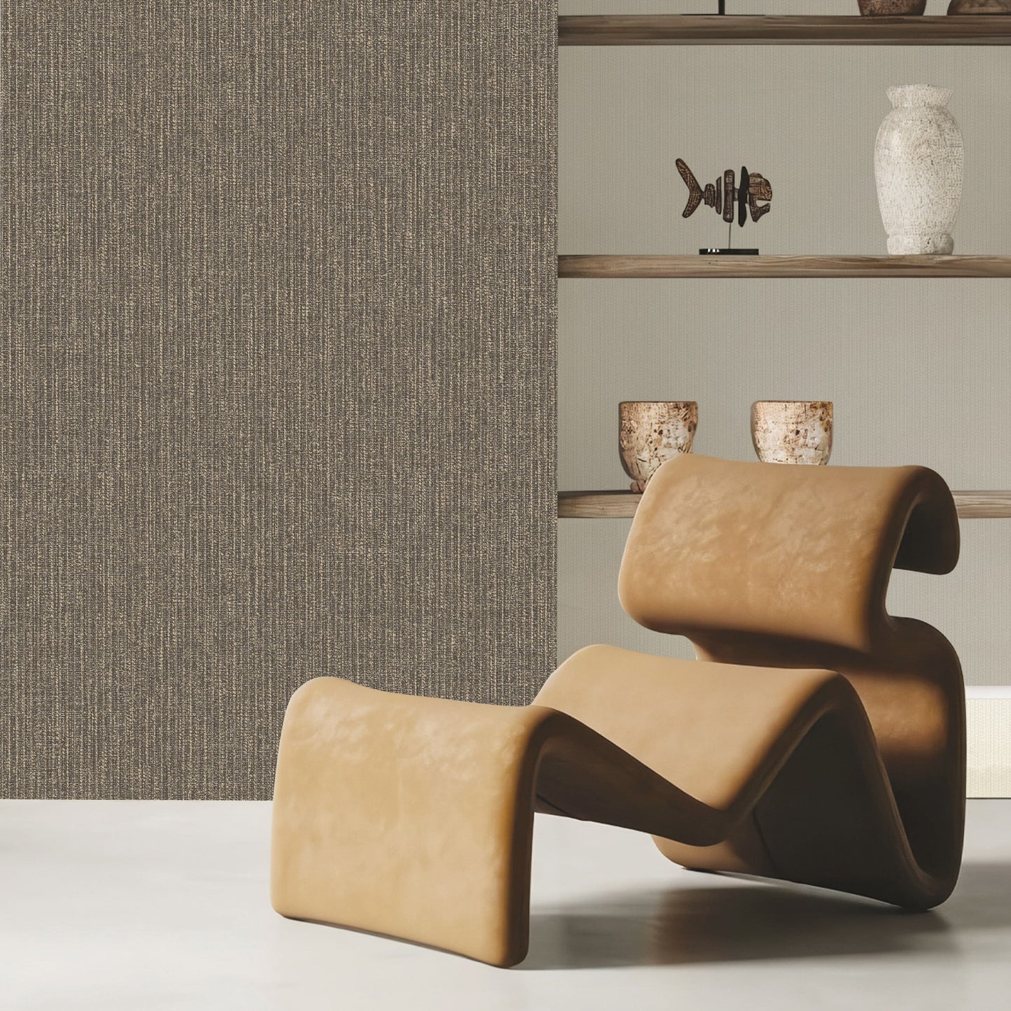 Textured Wallpaper Abstract in Dark Brown