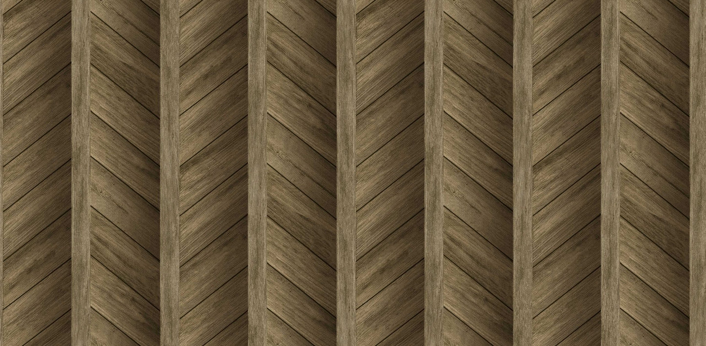 Textured Wallpaper Chevron|Wood|Rustic in Light Brown