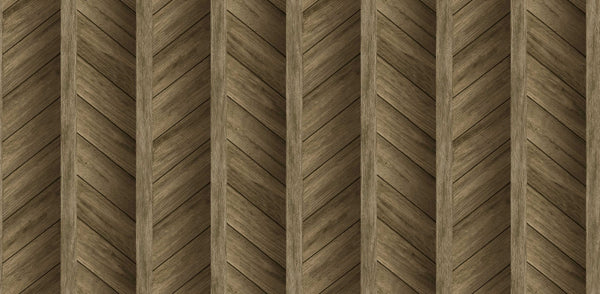Textured Wallpaper Chevron|Wood|Rustic in Light Brown