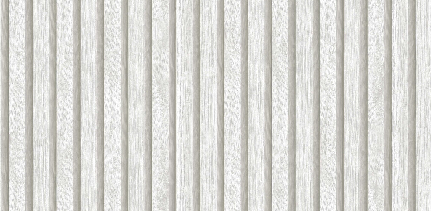 Textured Wallpaper Stripes|Wood|Rustic in White