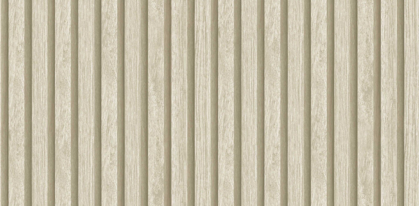 Textured Wallpaper Stripes|Wood|Rustic in Beige