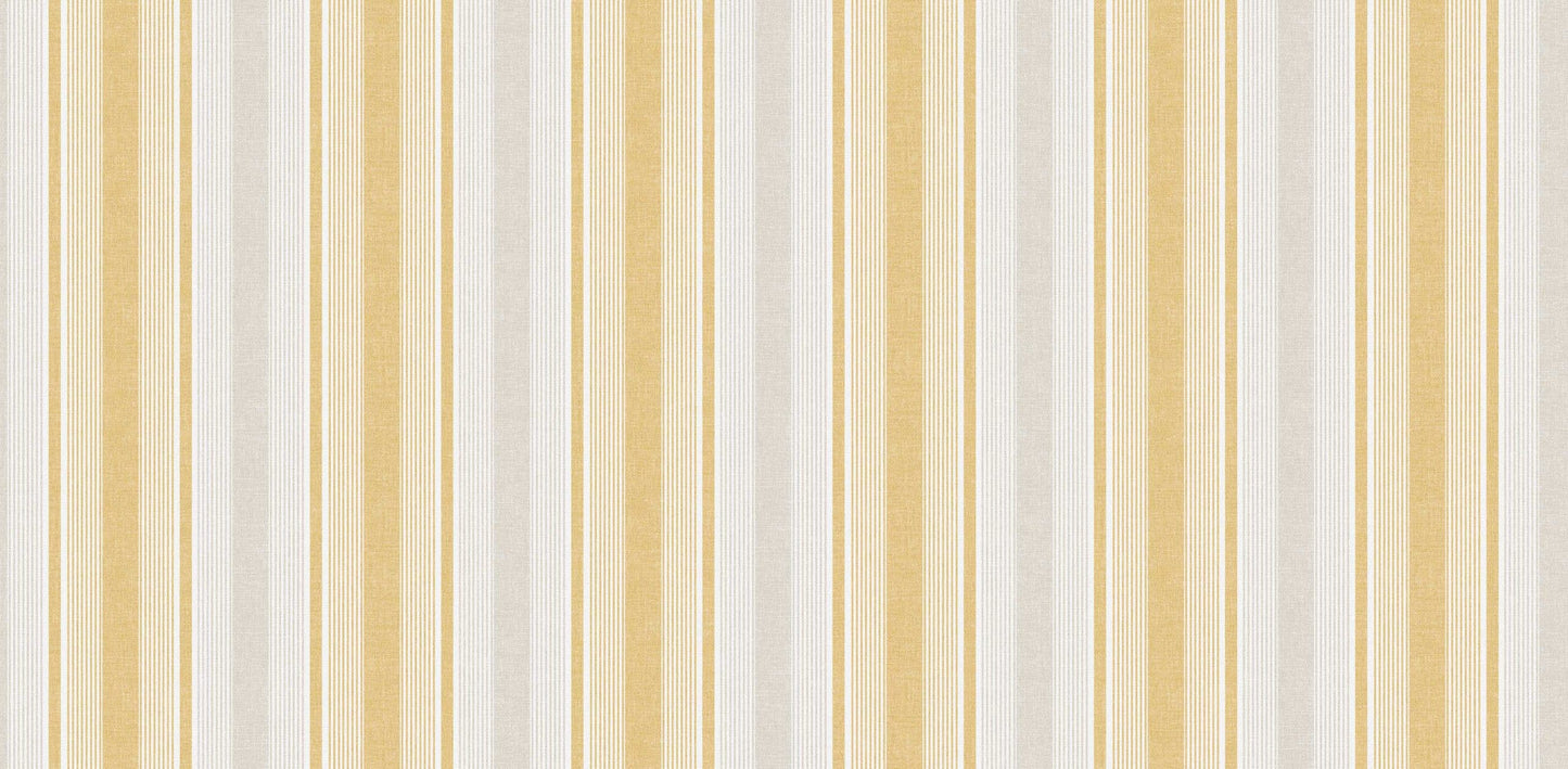 Textured Wallpaper Stripes|Traditional in Gold|Cream