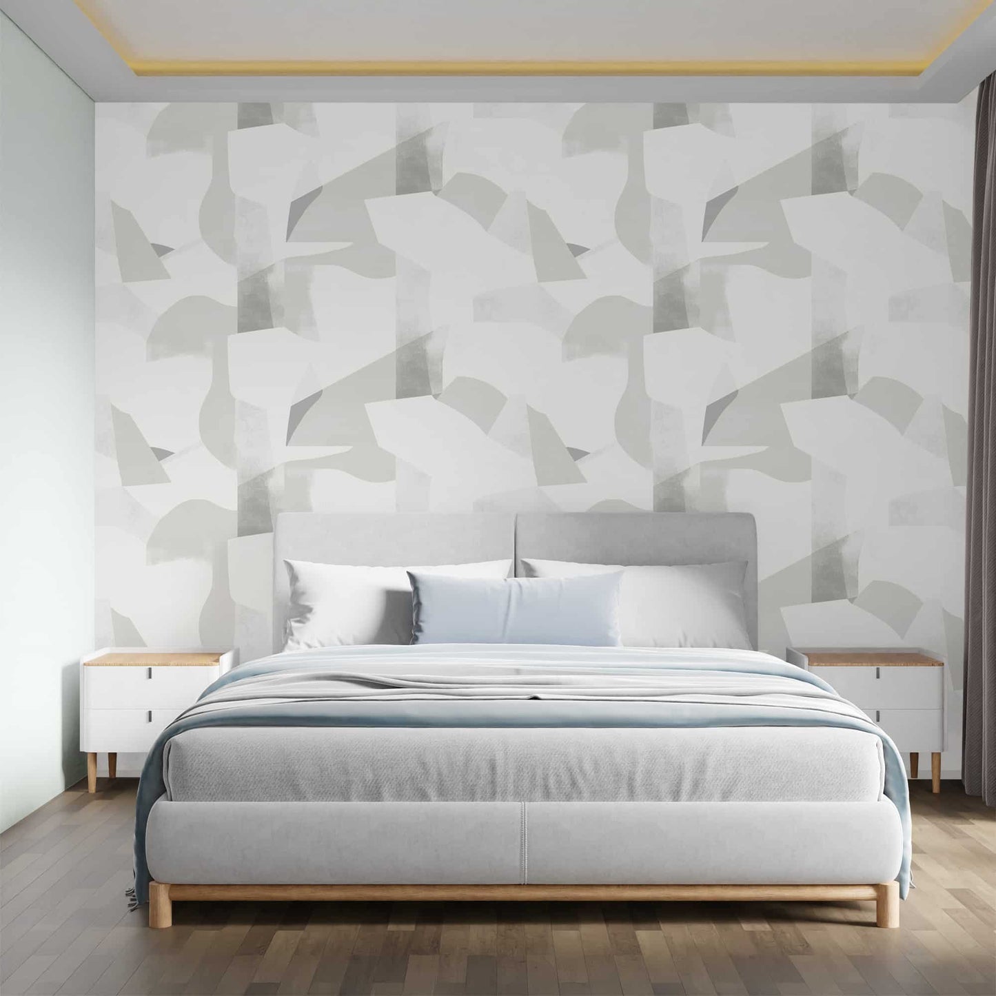 Textured Wallpaper Abstract|Grunge in White|Grey