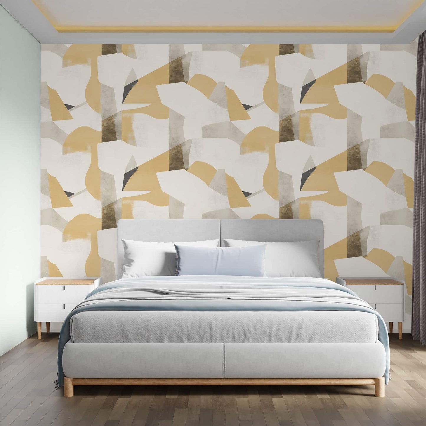 Textured Wallpaper Abstract|Grunge in Gold|Beige