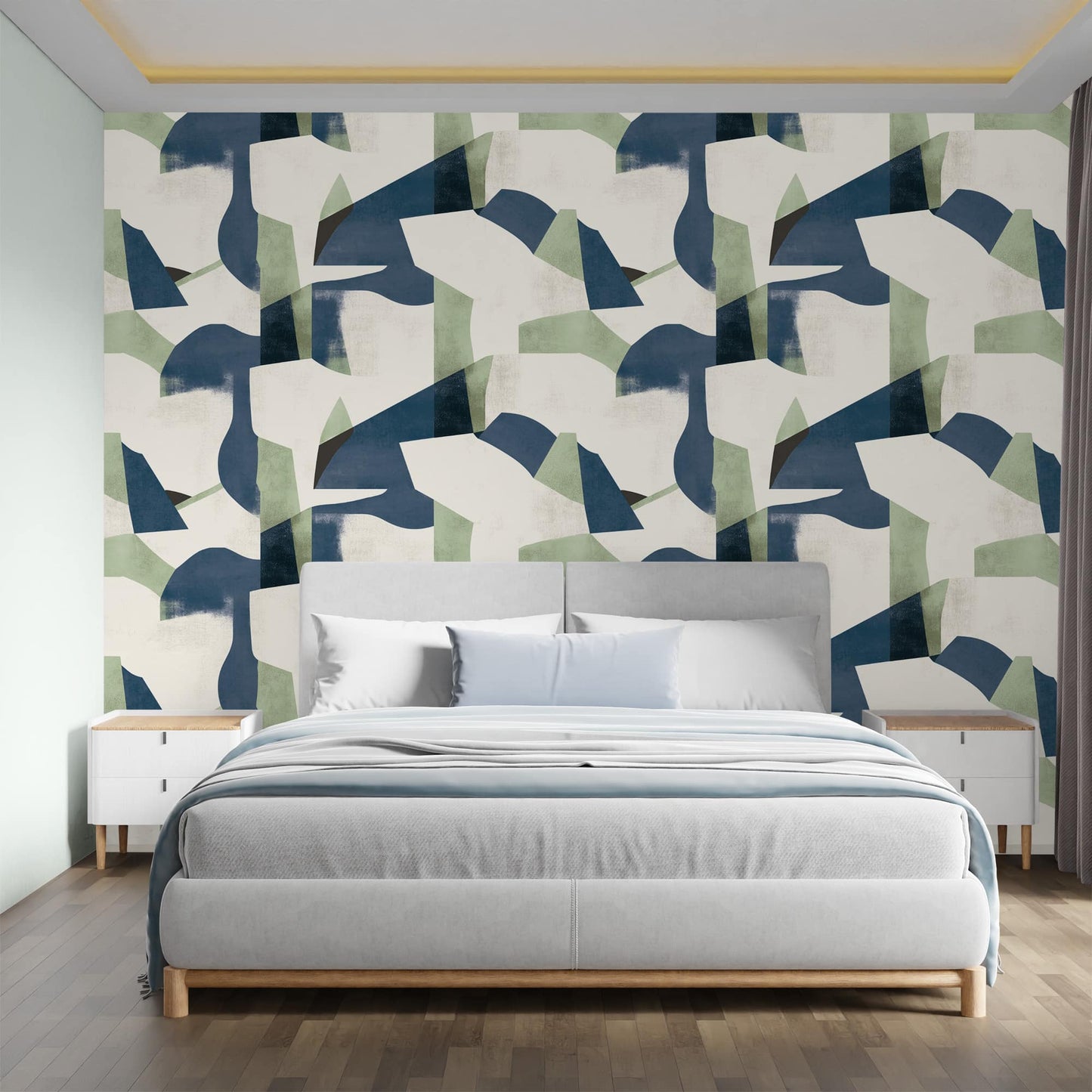 Textured Wallpaper Abstract|Grunge in Blue|Green