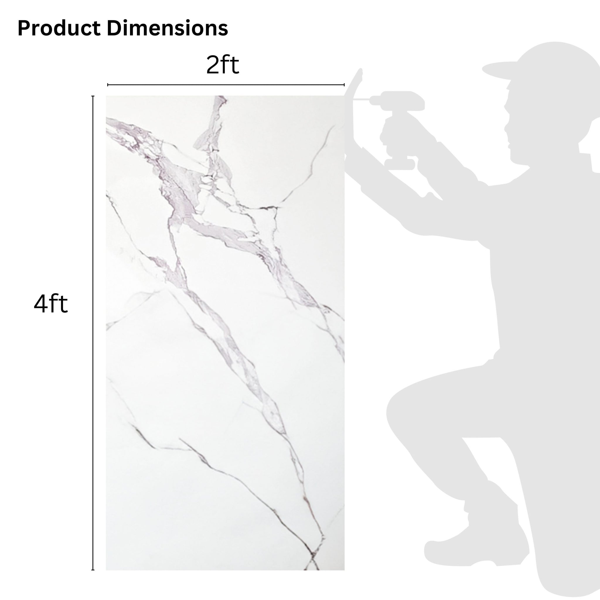 UV Marble panels Marble in White|Grey