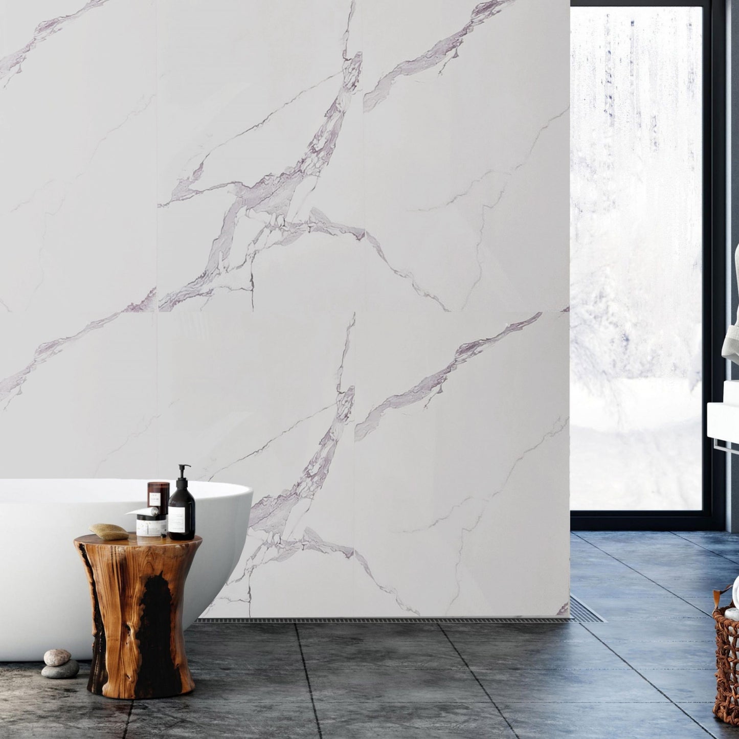 UV Marble panels Marble in White|Grey
