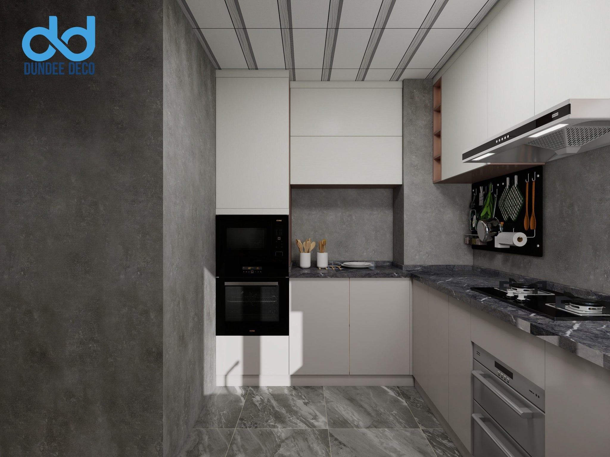 SPC panels Stone in Black|Grey|Tan