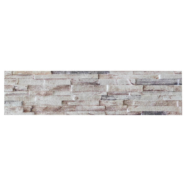 3D Wall Panels Brick Effect - Cladding, Beige Pink Brown Stone Look Wall Paneling, Styrofoam Facing for Living room, Kitchen, Bathroom, Balcony, Bedroom, Set of 14, Covers 36.4 sq ft