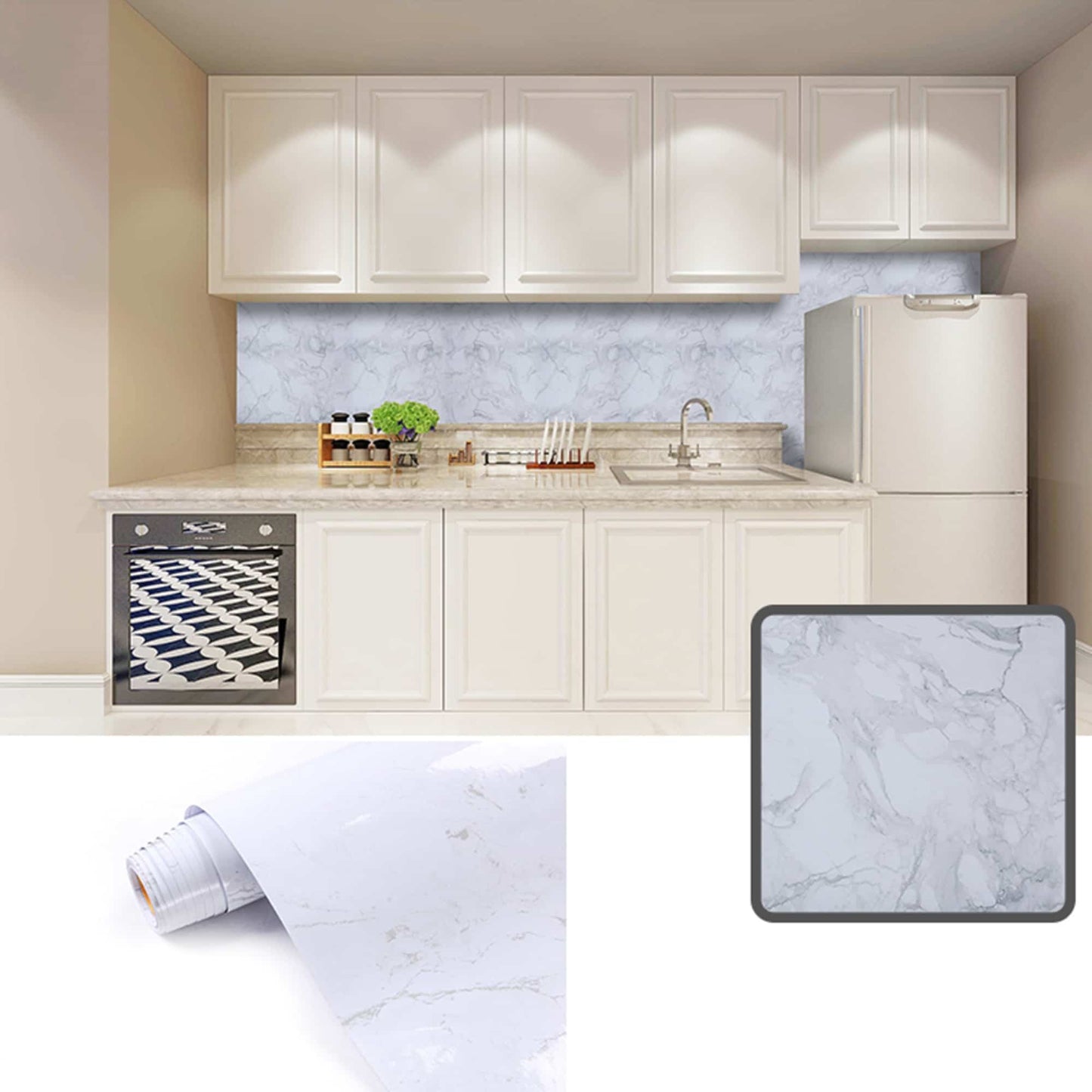 contact paper backsplash