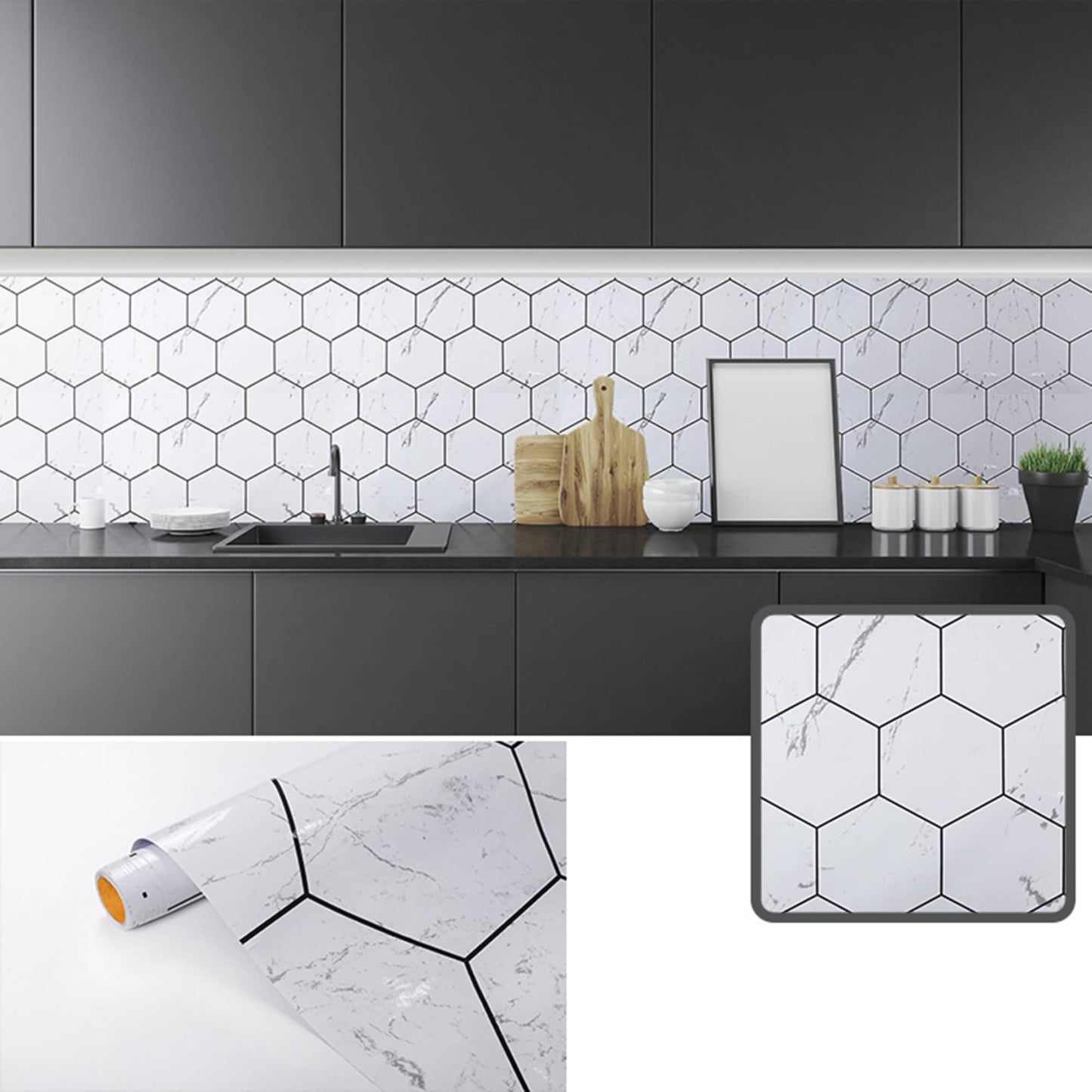 contact paper backsplash