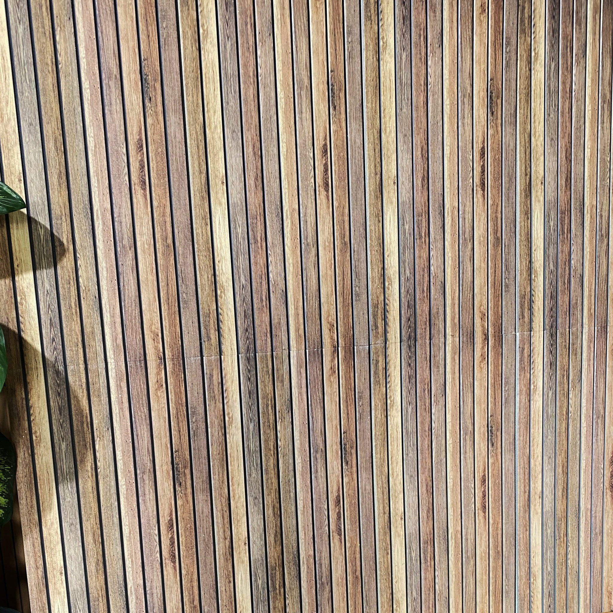 Outlet Distressed Brown Wood Look Wall Paneling, Styrofoam Facing, Single Panel, Covers 5.4 sq ft