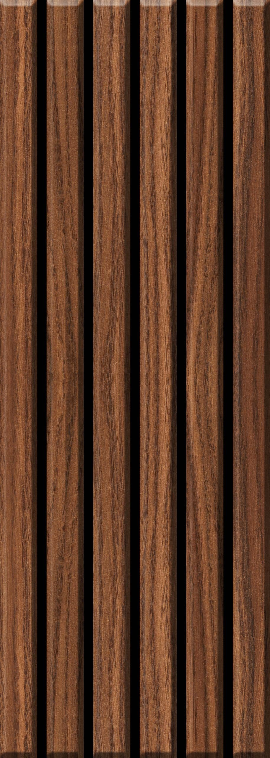 Dundee Deco Slat Wall Panels - Faux Wood Styrofoam Wall Paneling for Interior and Exterior Walls - Extra Long Fluted Acoustic Wall Panels,  Modern Wood Slats for Accent Walls - Auburn, 106 in x 10 in, Pack of 3, Total Coverage 22 sq ft