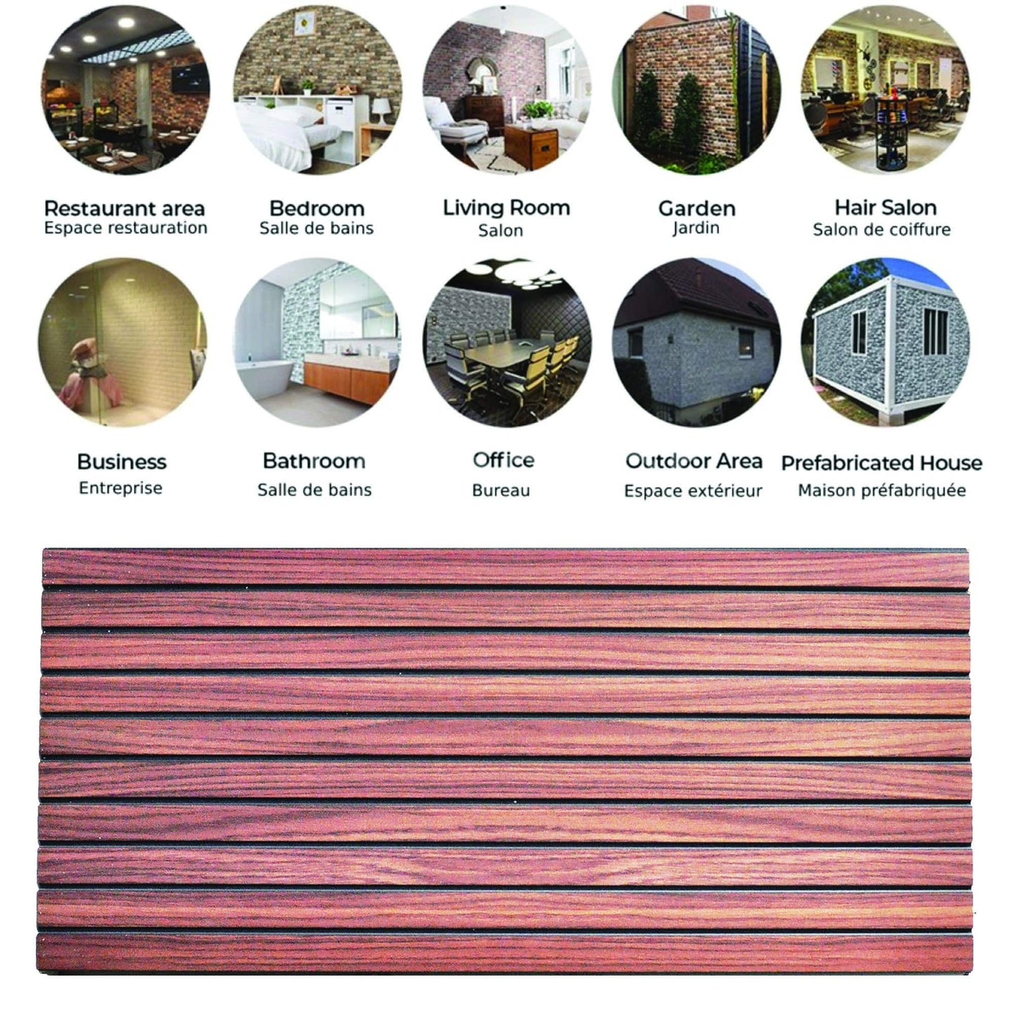 Outlet Auburn Wood Look Wall Paneling, Styrofoam Facing, Single Panel, Covers 5.4 sq ft