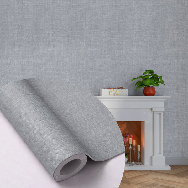 Peel & Stick Fabric Textured Wallpaper Roll