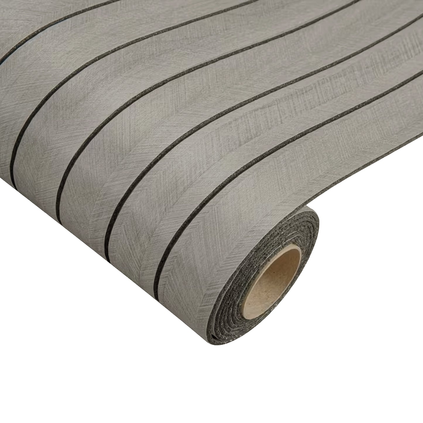 Peel & Stick Slat Textured Wallpaper Roll - Wood Grain Foam Decorative Wall Finishing - Grey