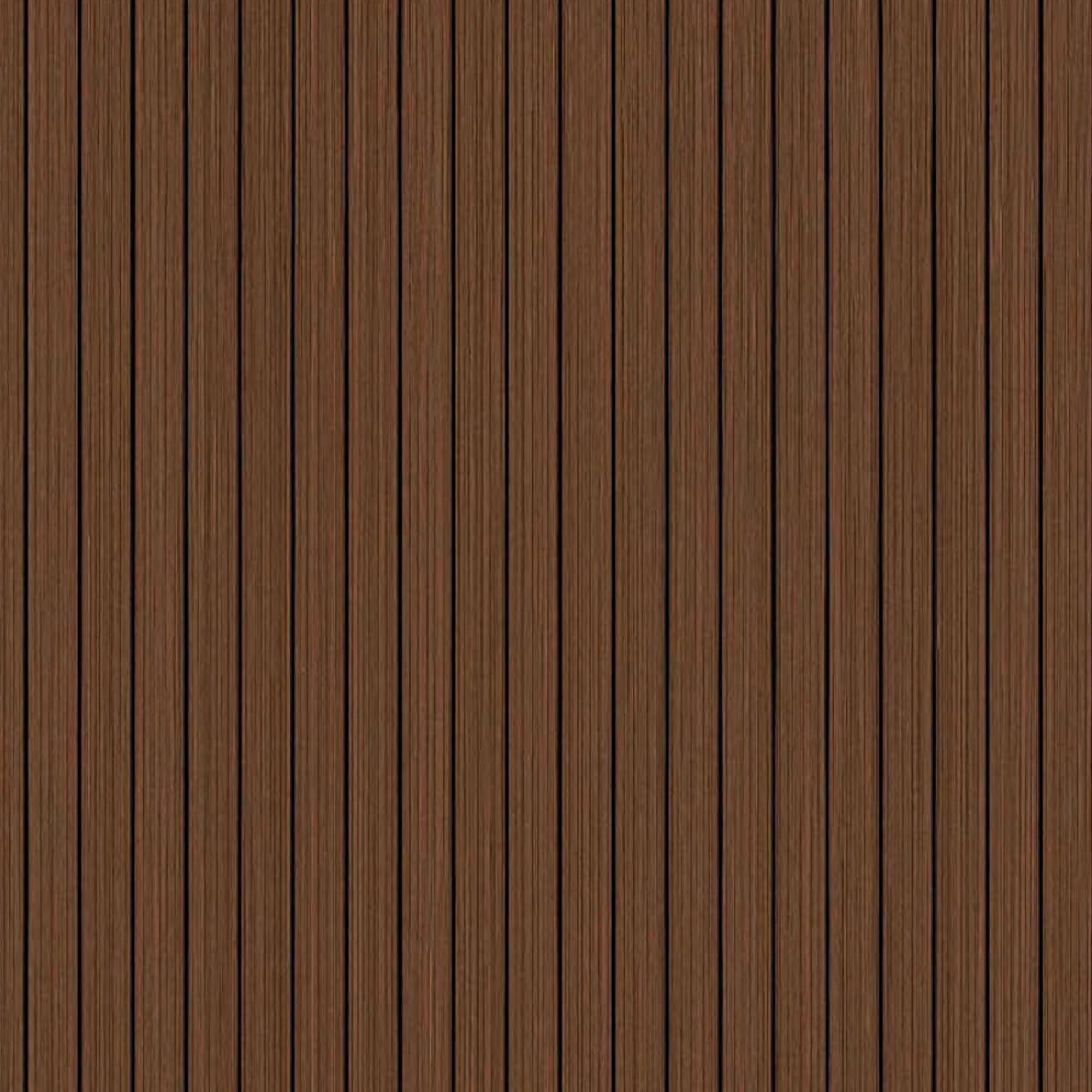 Peel & Stick Slat Textured Wallpaper Roll - Wood Grain Foam Decorative Wall Finishing - Brown