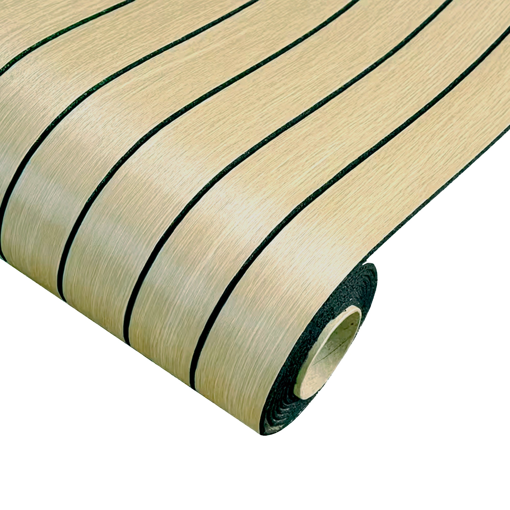 Peel & Stick Slat Textured Wallpaper Roll - Wood Grain Foam Decorative Wall Finishing - Light Brown