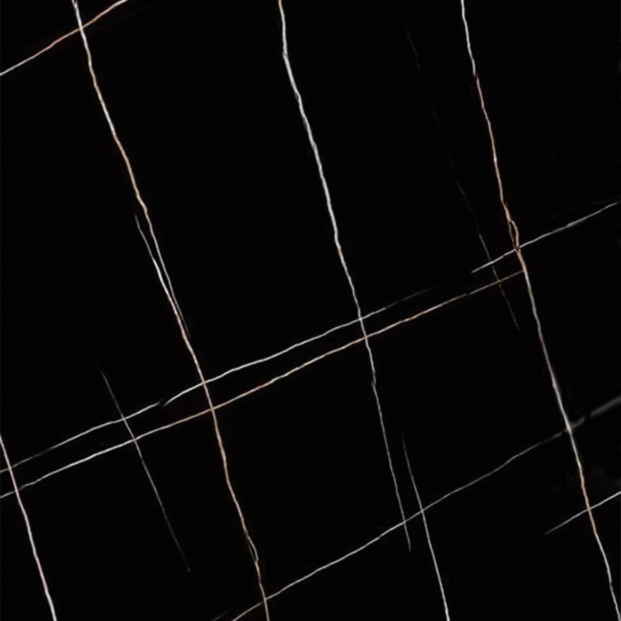 Peel & Stick Marble Wallpaper Roll - Self-Adhesive Glossy Waterproof Foam Decorative Wall Finishing - Black, White Stripes