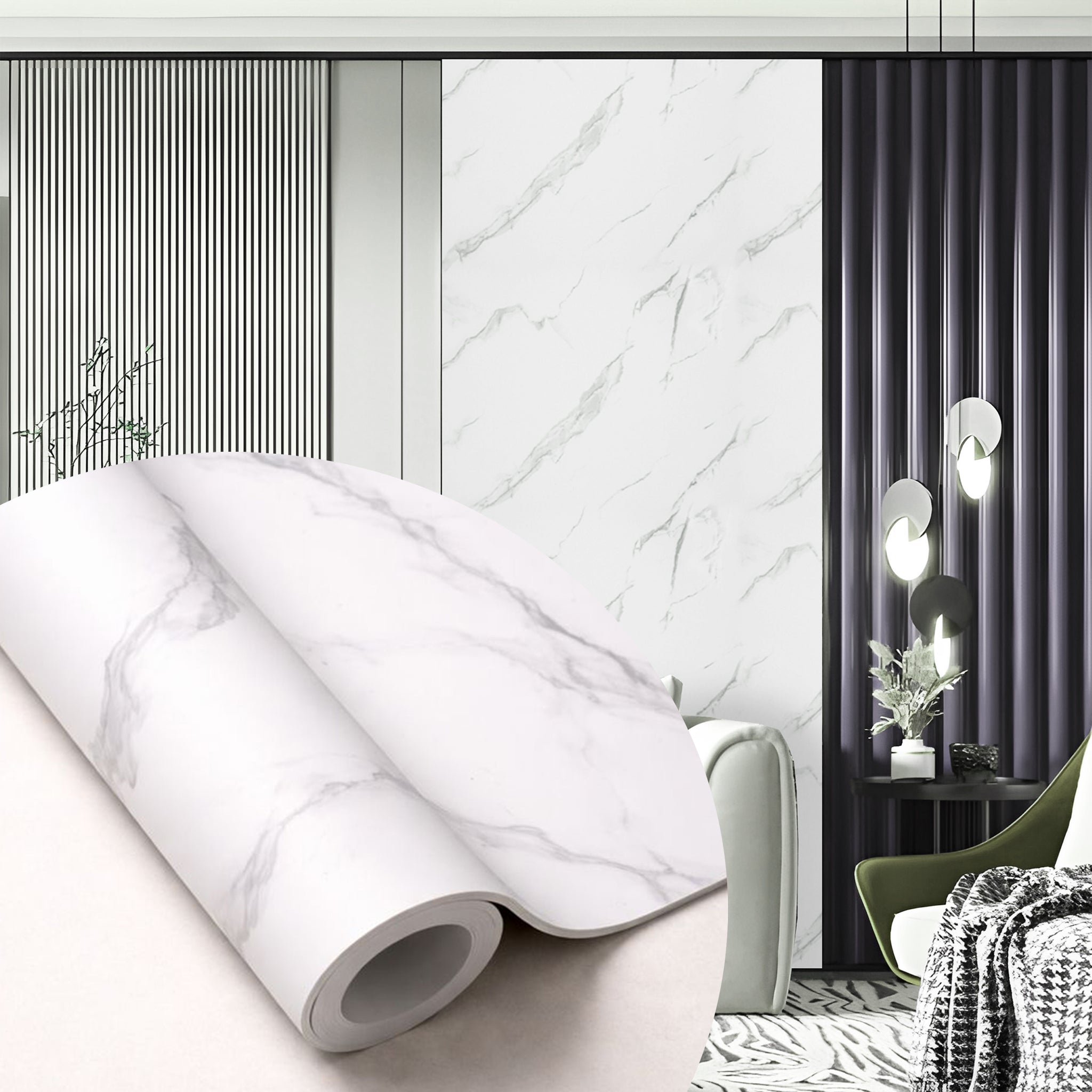 Peel & Stick Marble Wallpaper Roll