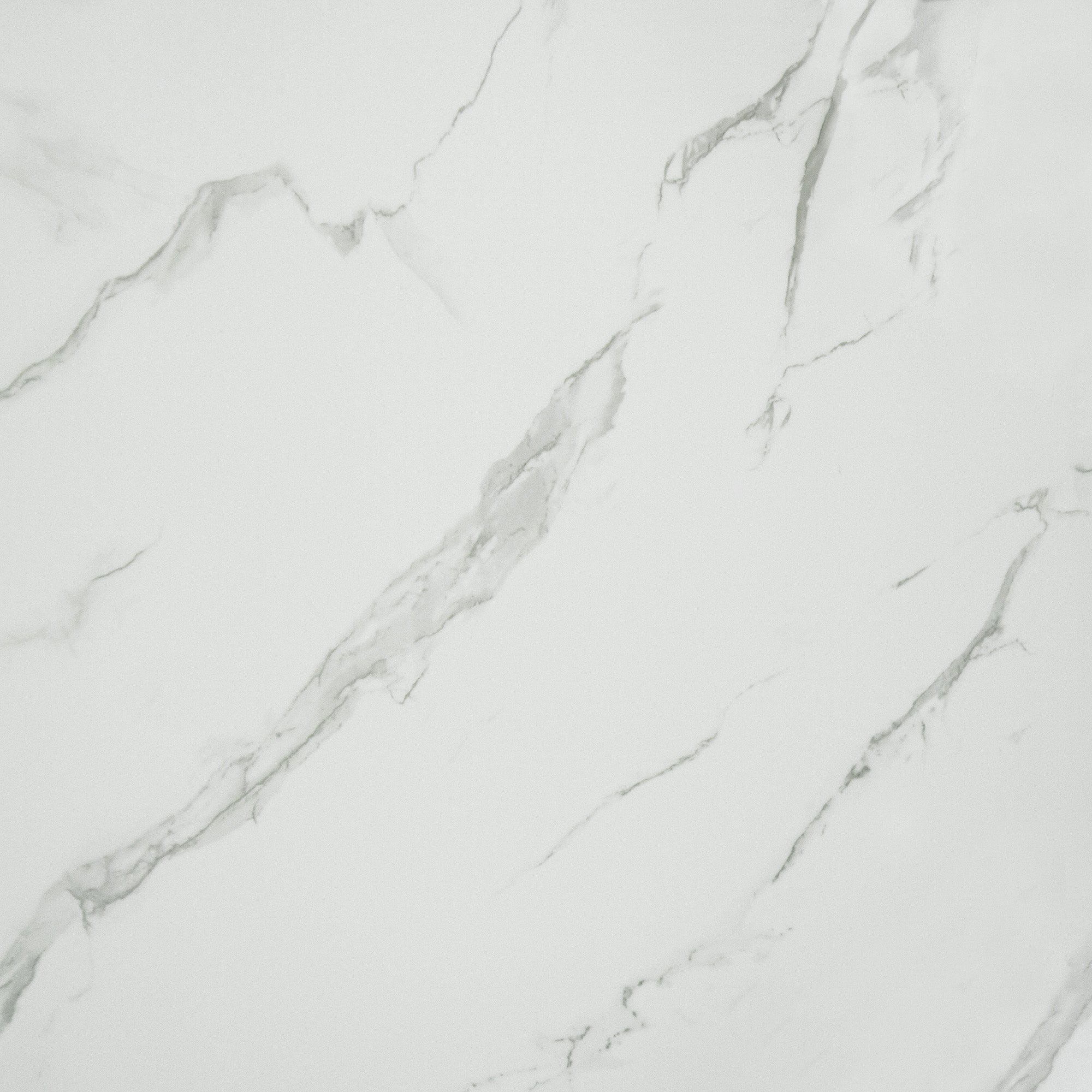 Peel & Stick Marble Wallpaper Roll - Self-Adhesive Glossy Waterproof Foam Decorative Wall Finishing - White, Light Grey Veins