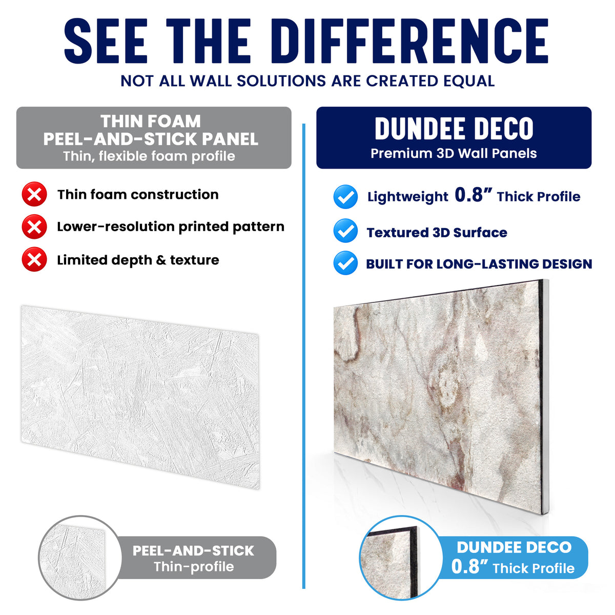 3D Faux Stone Wall Panels, White & Mauve, Styrofoam