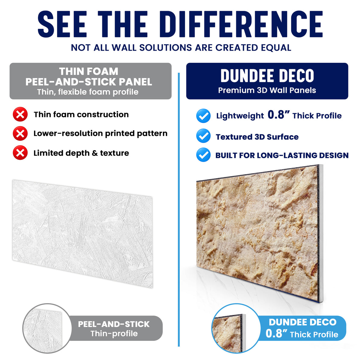 3D Faux Stone Wall Panels, Beige & Brown, Styrofoam