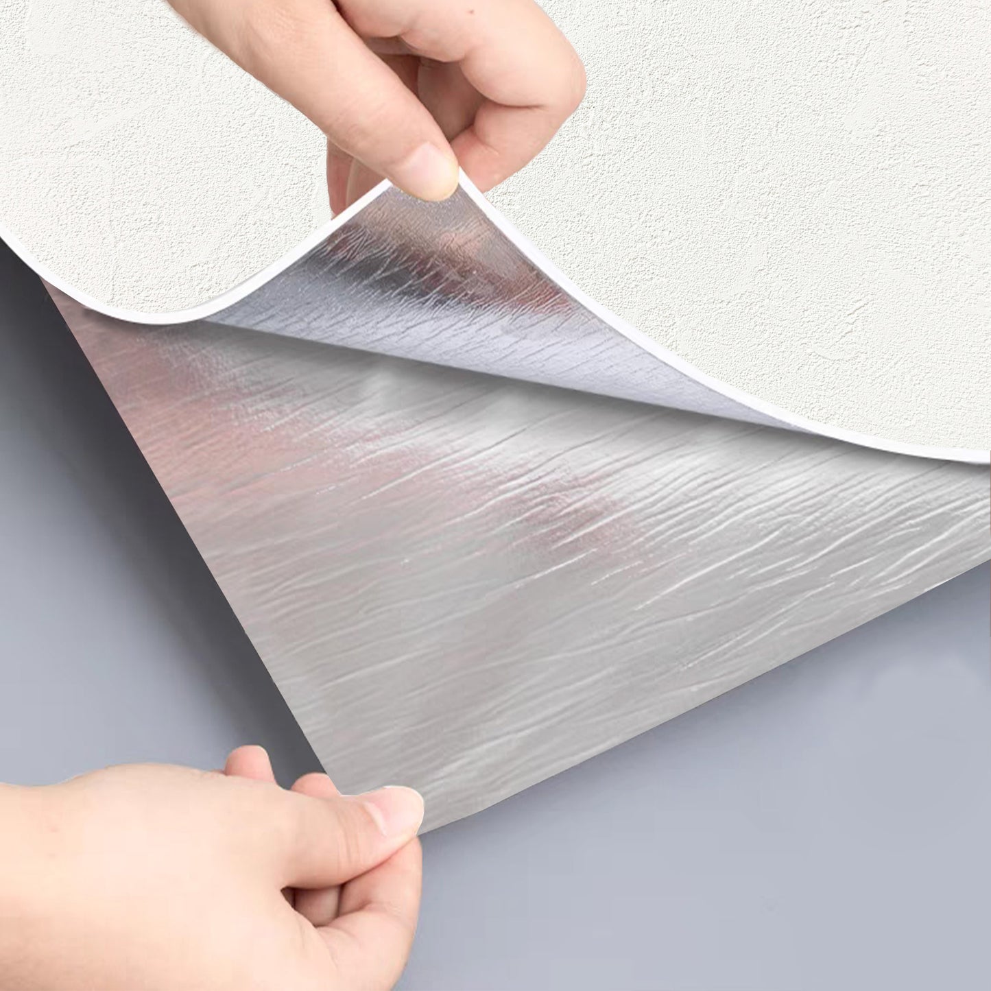 Peel & Stick Stone Textured Wallpaper Roll - Soft Stone Finish, Foam Decorative Wall Finishing - Alabaster