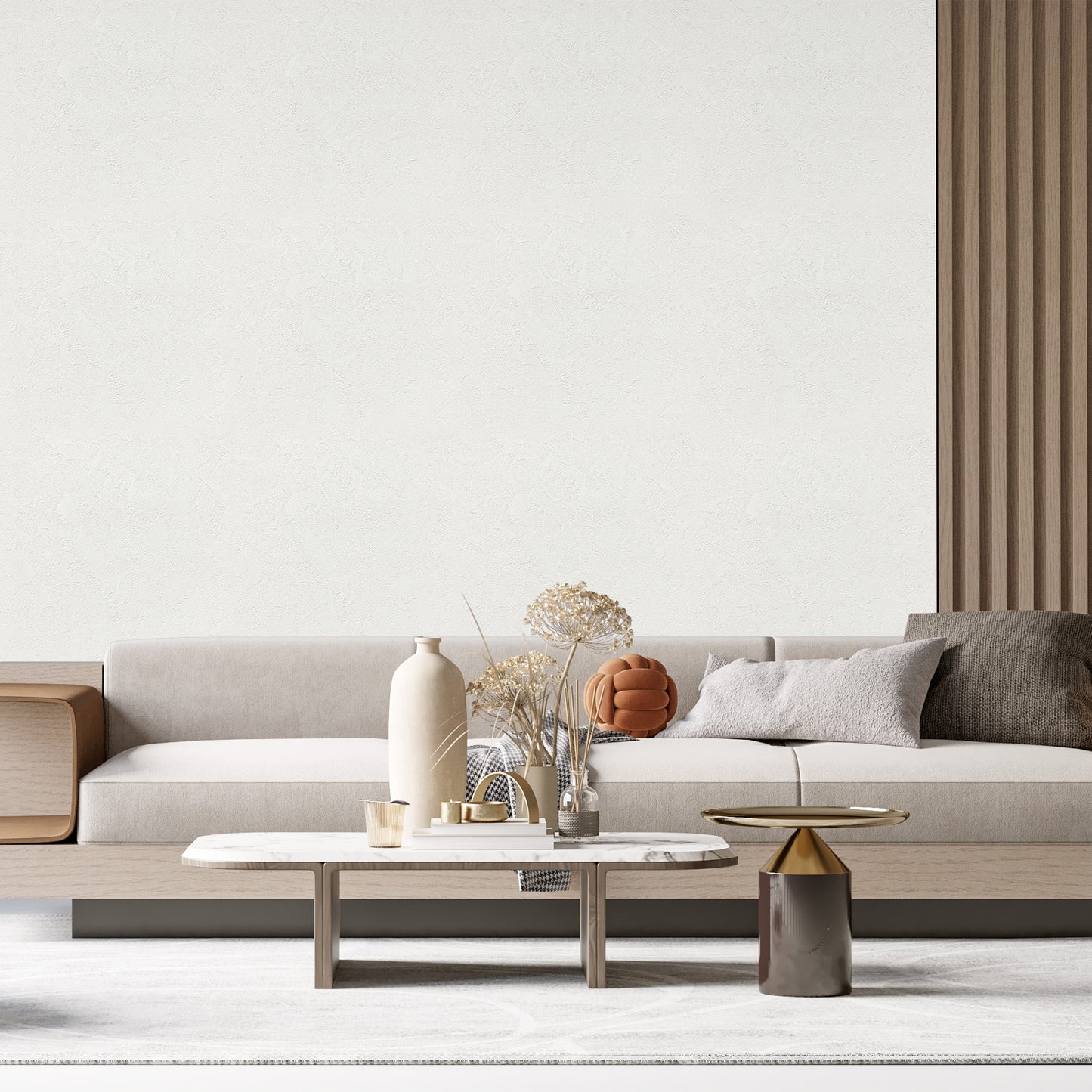 Peel & Stick Stone Textured Wallpaper Roll - Soft Stone Finish, Foam Decorative Wall Finishing - Alabaster