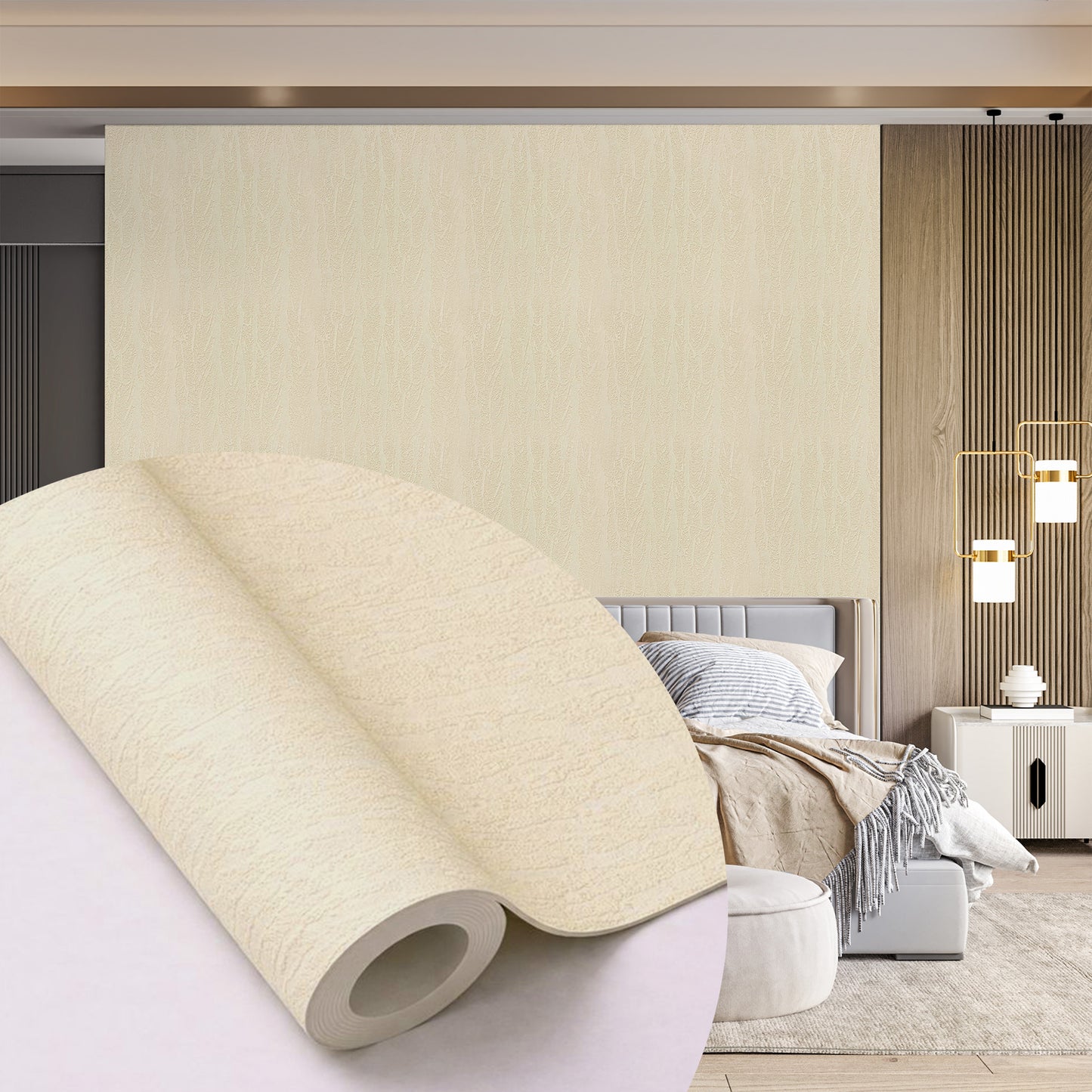 Peel & Stick Stone Textured Wallpaper Roll