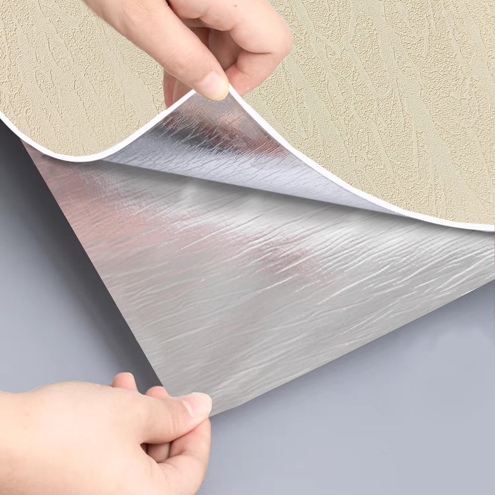 Peel & Stick Stone Textured Wallpaper Roll - Soft Stone Finish, Foam Decorative Wall Finishing - Tan