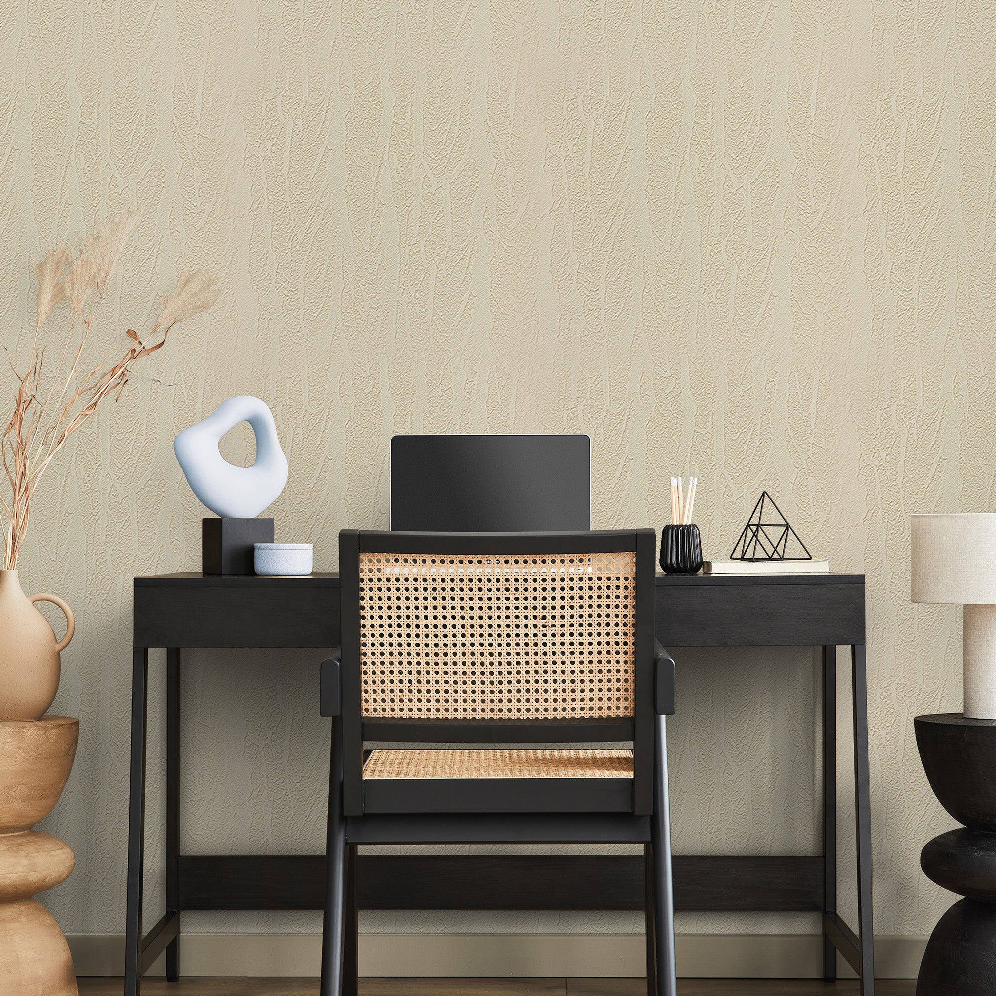 Peel & Stick Stone Textured Wallpaper Roll - Soft Stone Finish, Foam Decorative Wall Finishing - Tan