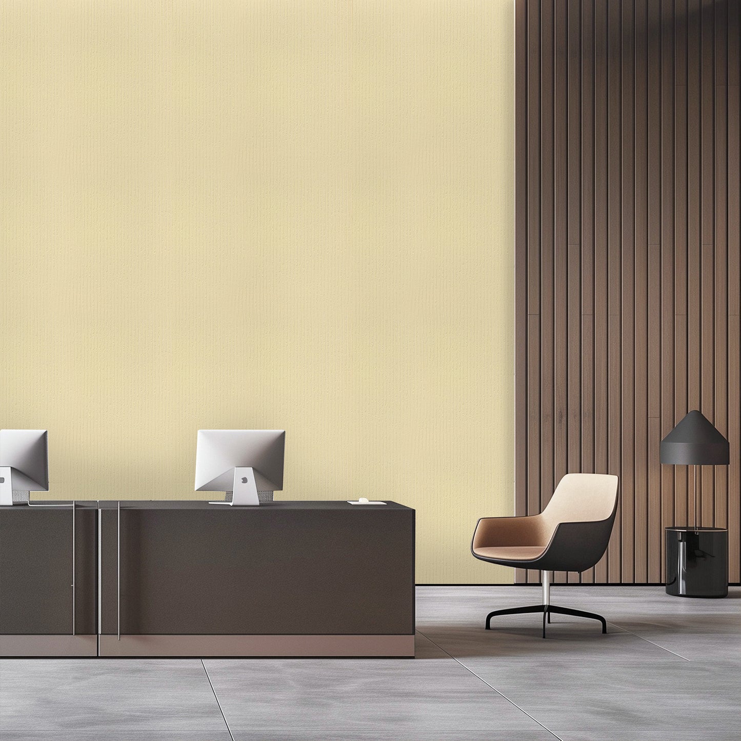 Peel & Stick Stone Textured Wallpaper Roll - Soft Stone Finish, Foam Decorative Wall Finishing - Yellow Beige