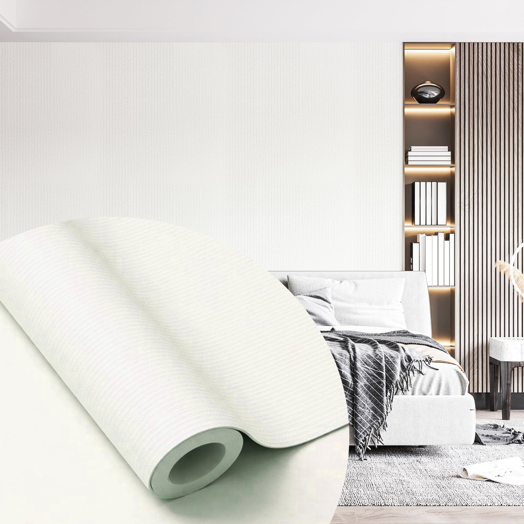 Peel & Stick Stone Textured Wallpaper Roll