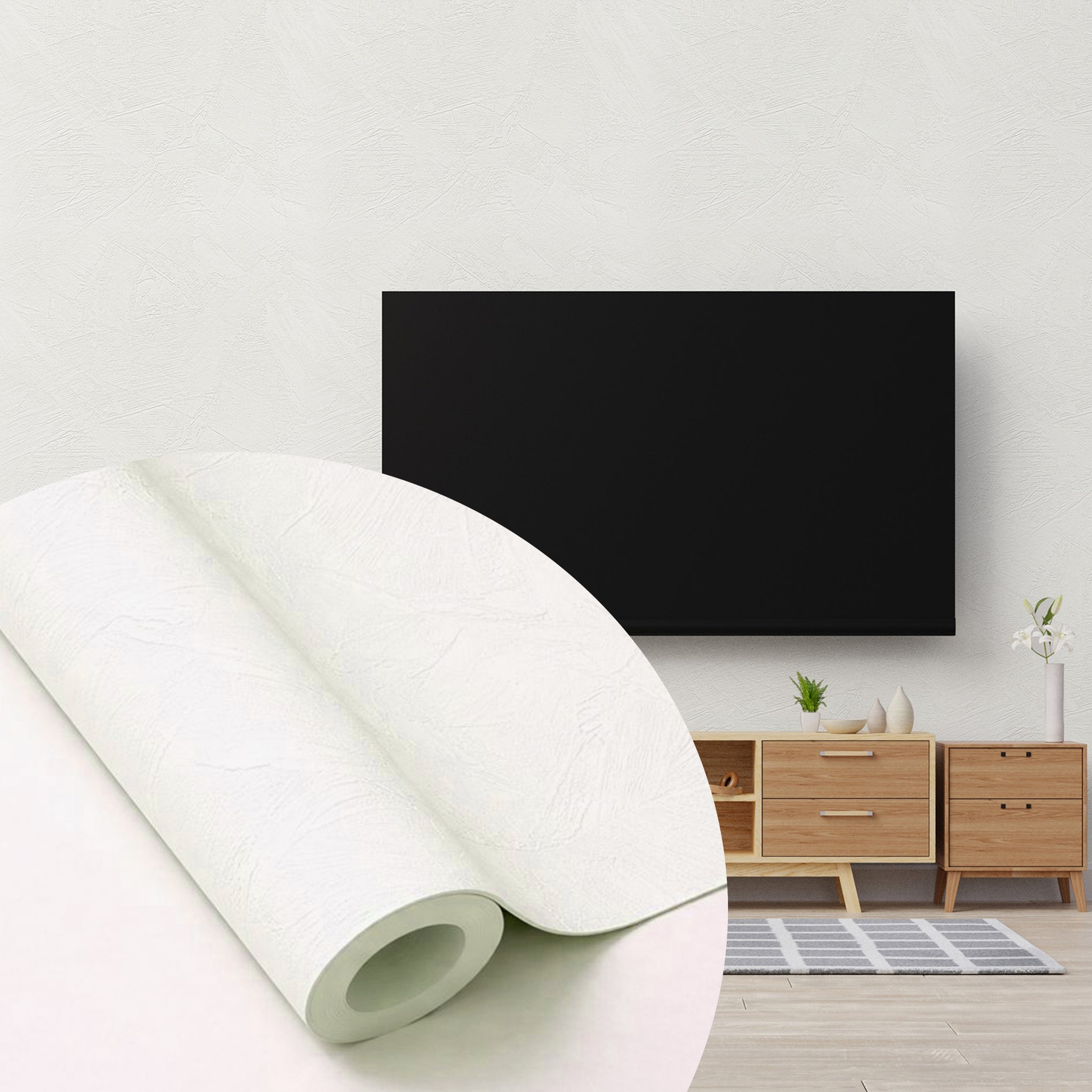 Peel & Stick Stone Textured Wallpaper Roll