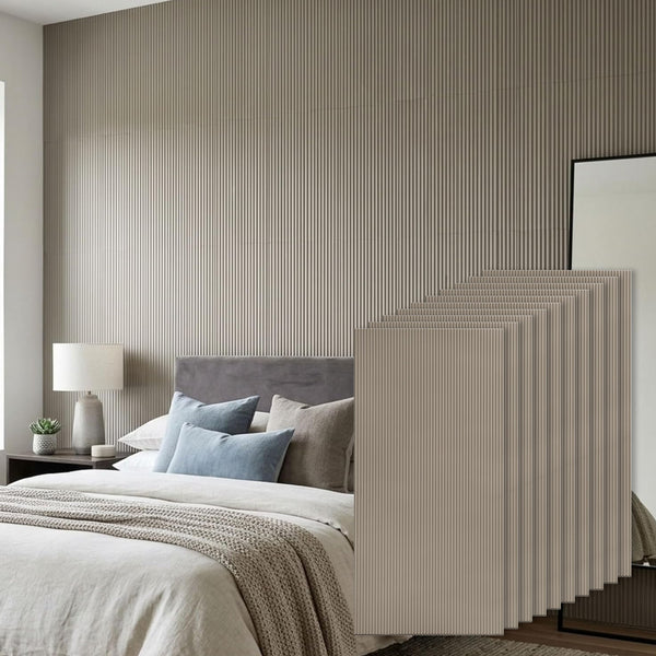 3D Peel and Stick Wall Panels - Soft-Touch Matte Finish, 1.6 ft X 3.4 ft - Alpaca Grey