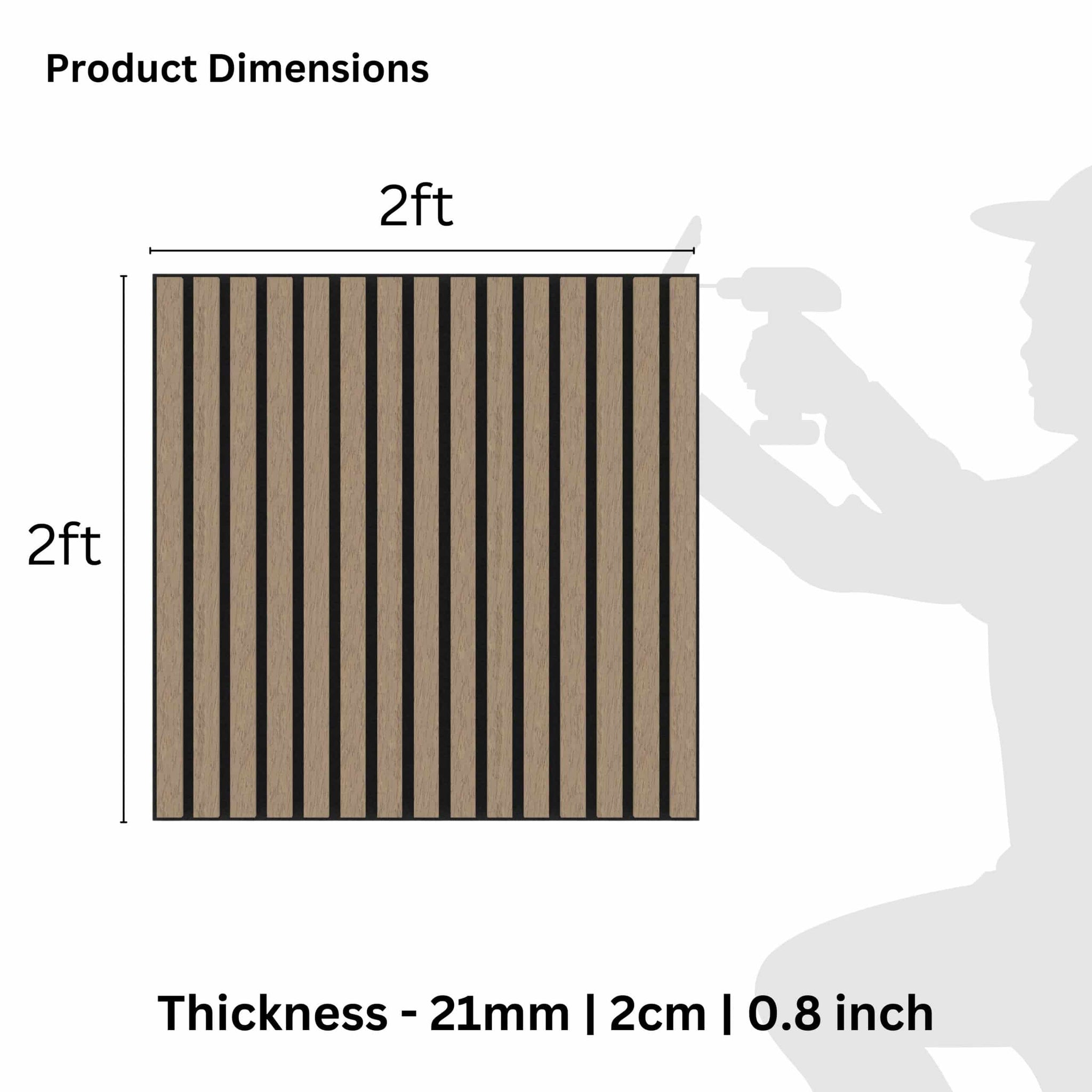 Acoustic panels Wood in Taupe