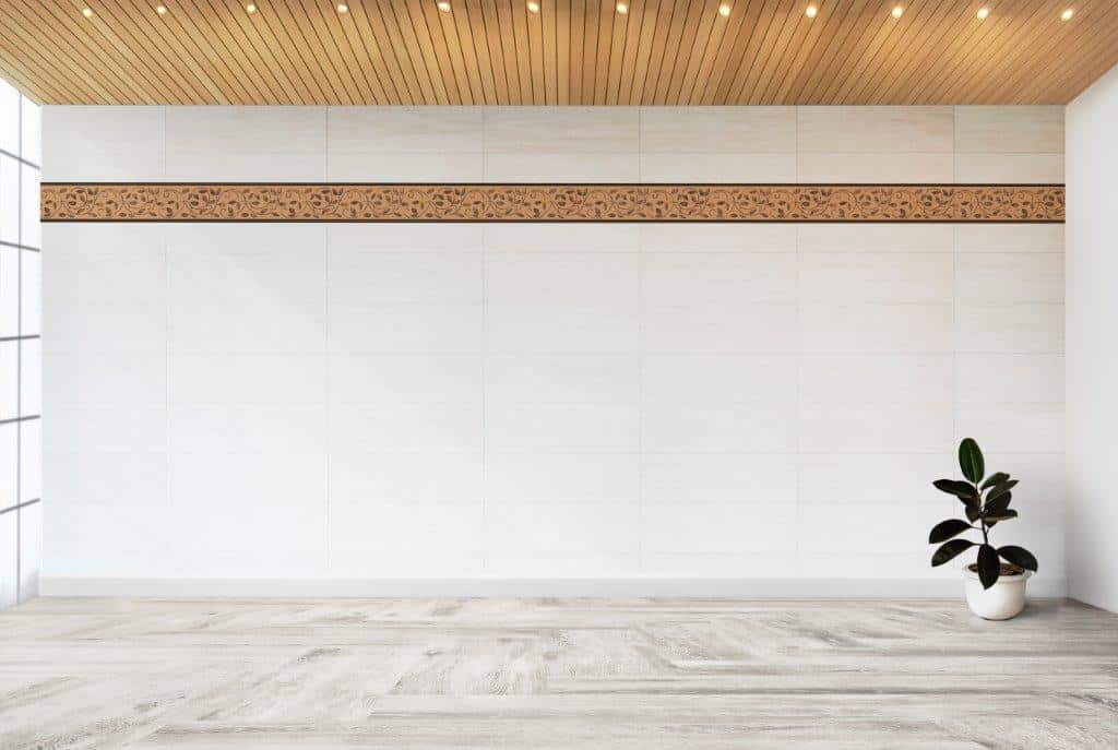 Peel and Stick Wallpaper Border - Damask Grey, Brown, Sepia Scrolls, Leaves Wall Border Retro Design, 15 ft x 7 in (4.57m x 17.78cm), Self Adhesive