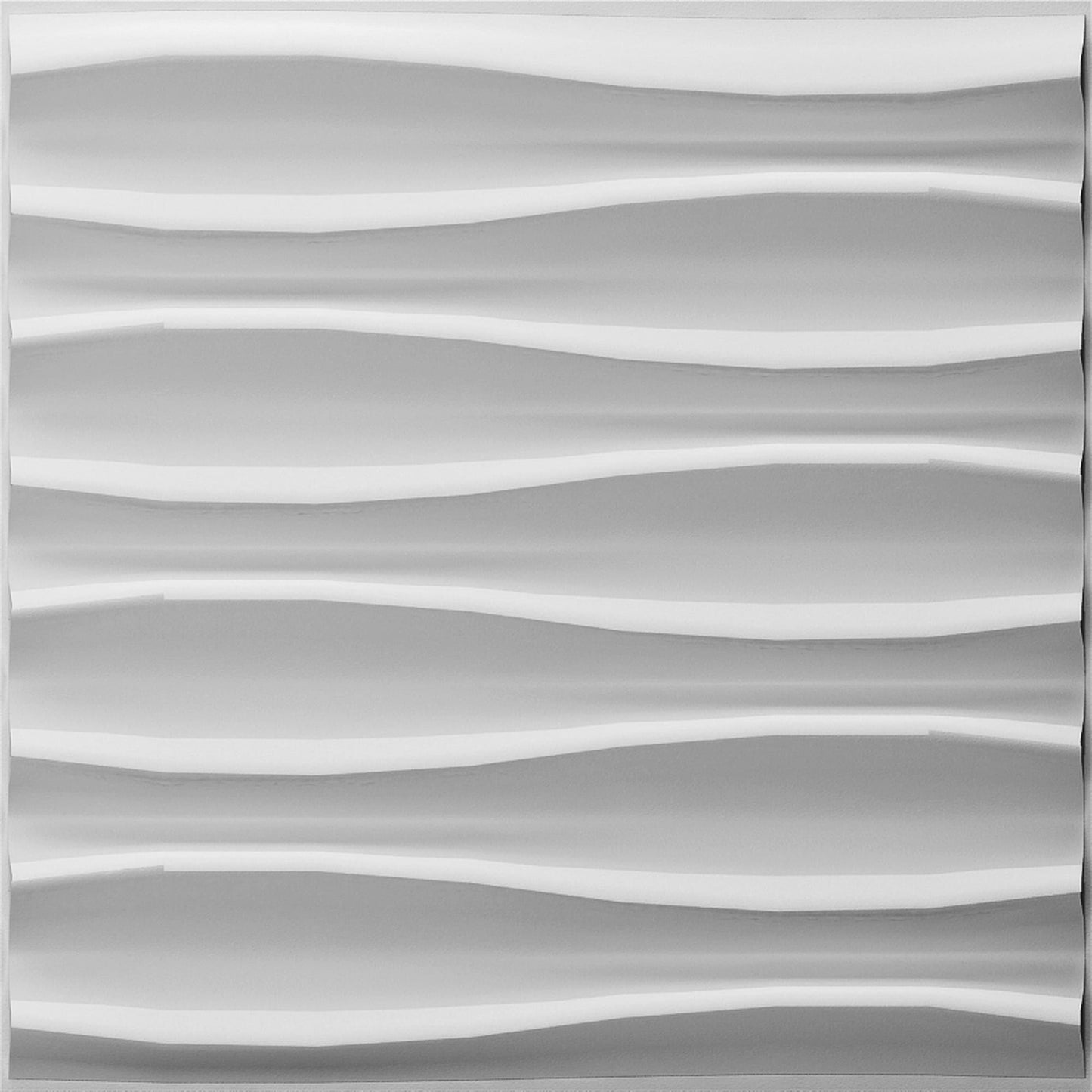 Paintable Off White Abstract Waves Fiber 3D Wall Panel, Interior Wall Paneling, 1.6 ft X 1.6 ft (50cm X 50cm), 2.6 sq.ft. (0.25 sq. m) each - Single