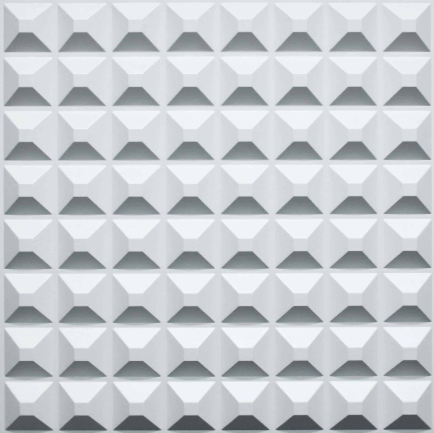 3D Wall Panels - Contemporary Spike Paintable White PVC Wall Paneling for Interior Wall Decor, 19.7 in x 19.7 in, Covers 2.7 sq. ft. - Single