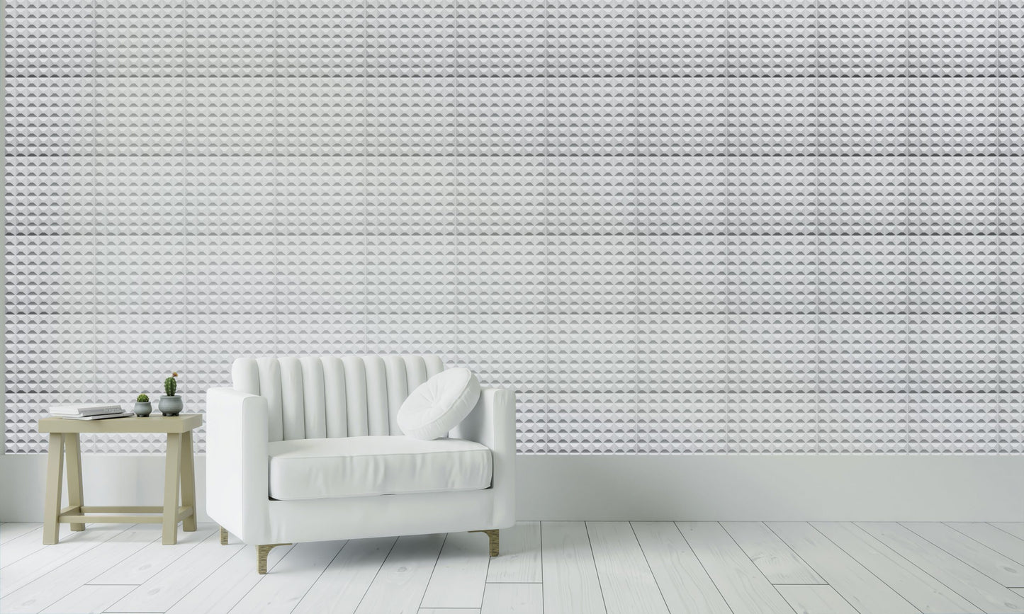 3D Wall Panels - Contemporary Spike Paintable White PVC Wall Paneling for Interior Wall Decor, 19.7 in x 19.7 in, Covers 2.7 sq. ft. - Single